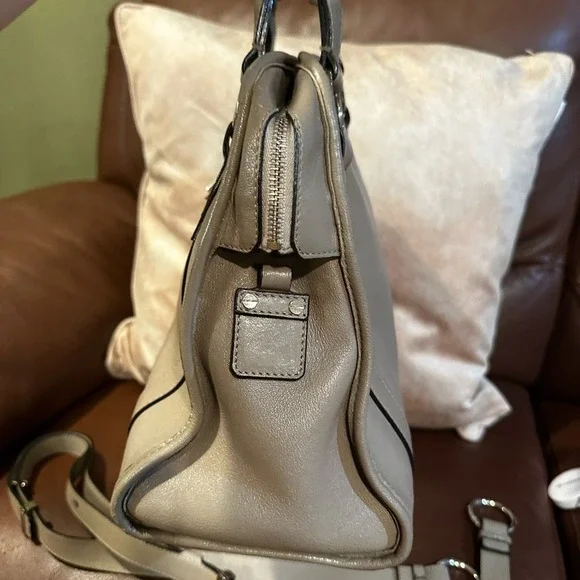 Marc Jacobs Collection Wellington taupe leather leopard calf hair bag Satchel - Picture 5 of 13